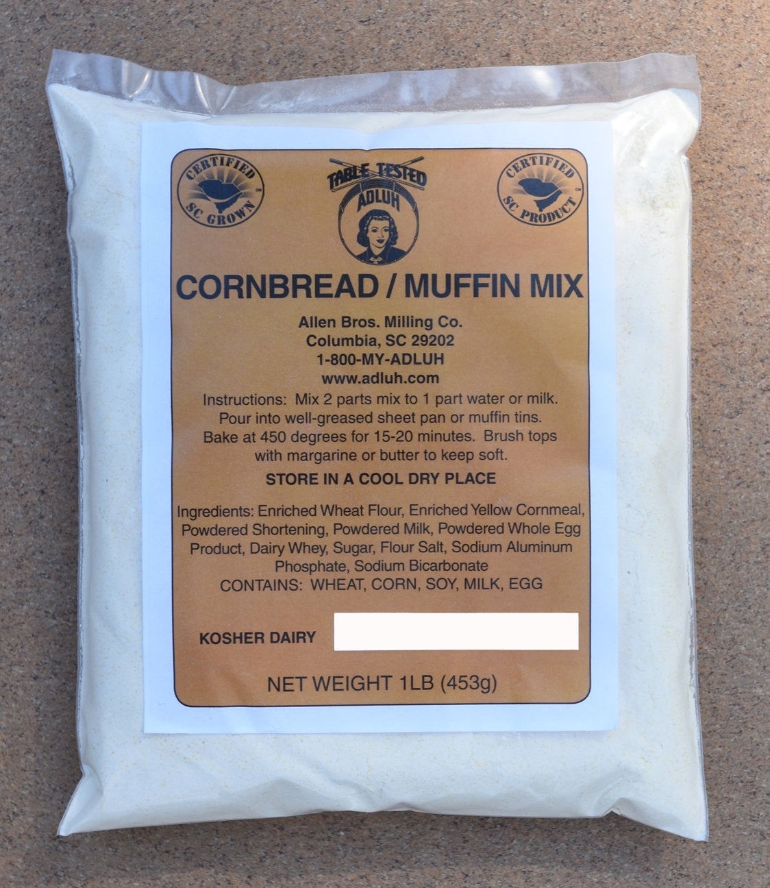 Adluh Complete Cornbread Muffin Mix - 1 pound bag