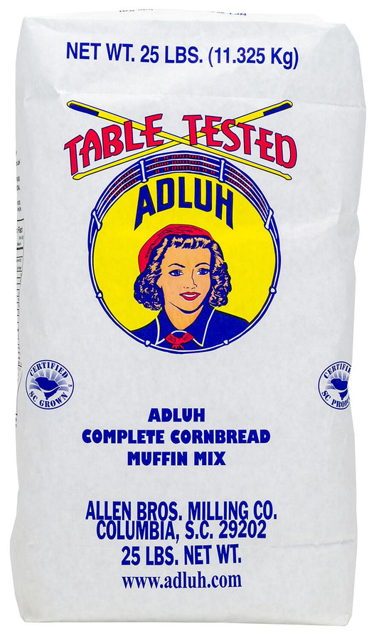 Adluh Complete Cornbread Muffin Mix - 25 pound bag