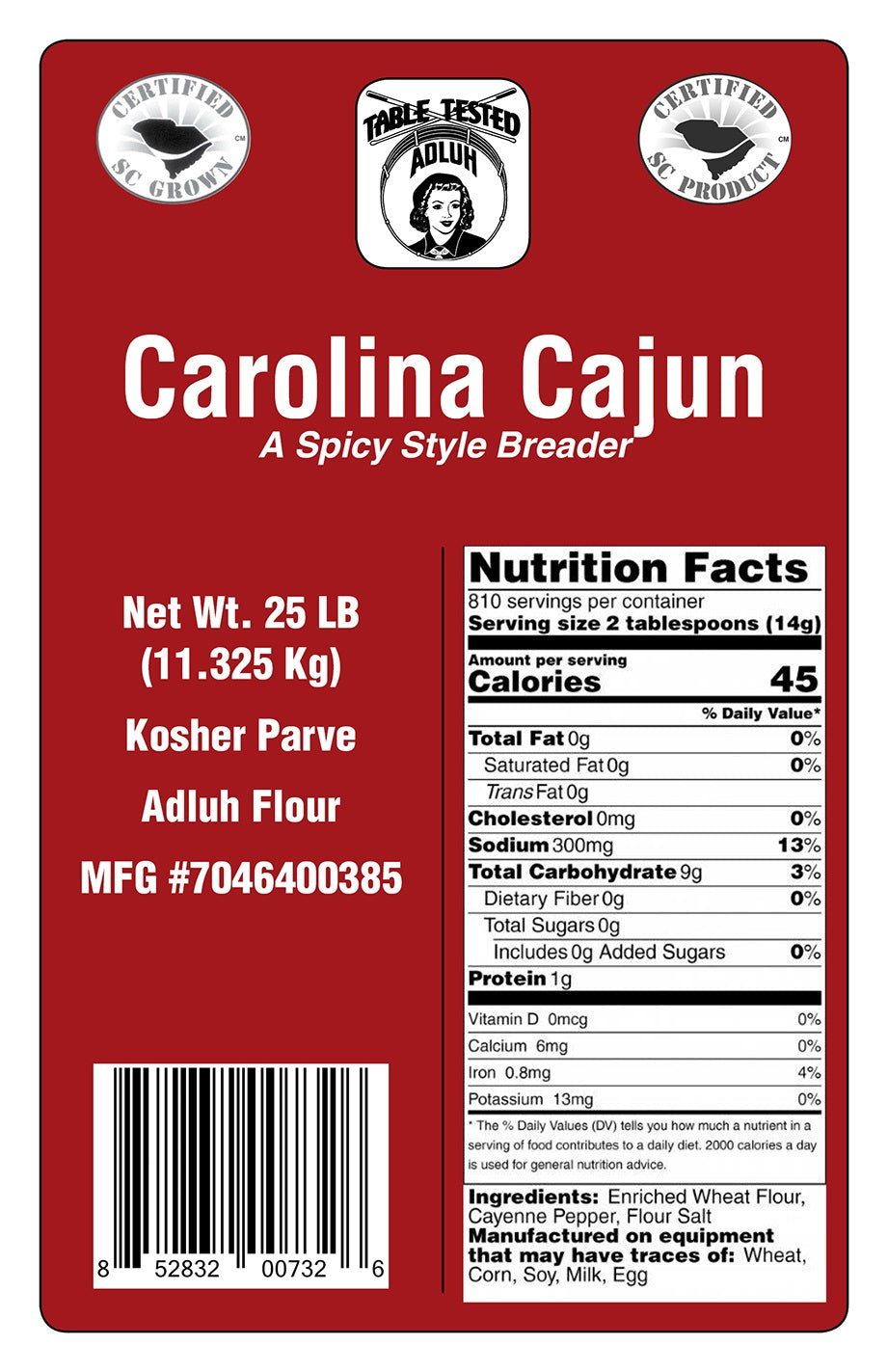 Carolina Cajun Breader - 25 pound bag – Adluh Store